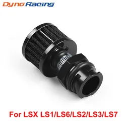 Billet Valve Cover Oil Cap Breather Fitting With Filter for LSX LS1 LS6 LS2 LS3 LS7