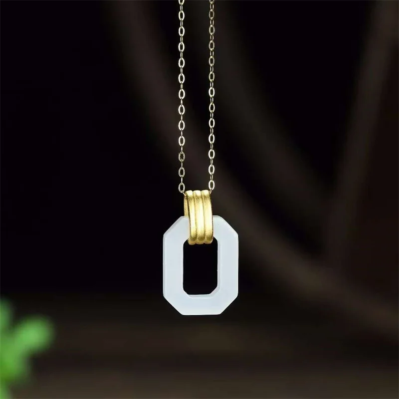 Hot Selling Natural Hand-carved Jade 925silver Gufajin Necklace Pendant Fashion Jewelry Accessories Men Women Luck Gifts