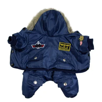 Winter Thicken Warm Hooded Jumpsuit Pet Dog Clothes For Small Dogs Puppy Jacket Coat Yorkie French Bulldog Dogs Clothing 2