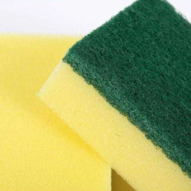 10Pcs Sponge Cleaning Dish Washing Catering Scourer Scouring Pads Kitchen Home Tool Double-sided Decontamination Household