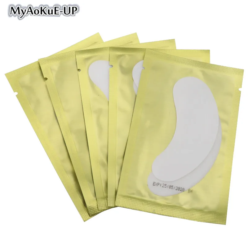 50pairs Eyelash Extension Patch Gel Eye Pad Lint Free Under Eye Sticker Lash Lift Supplies Hydrogel Patch Makeup Tool