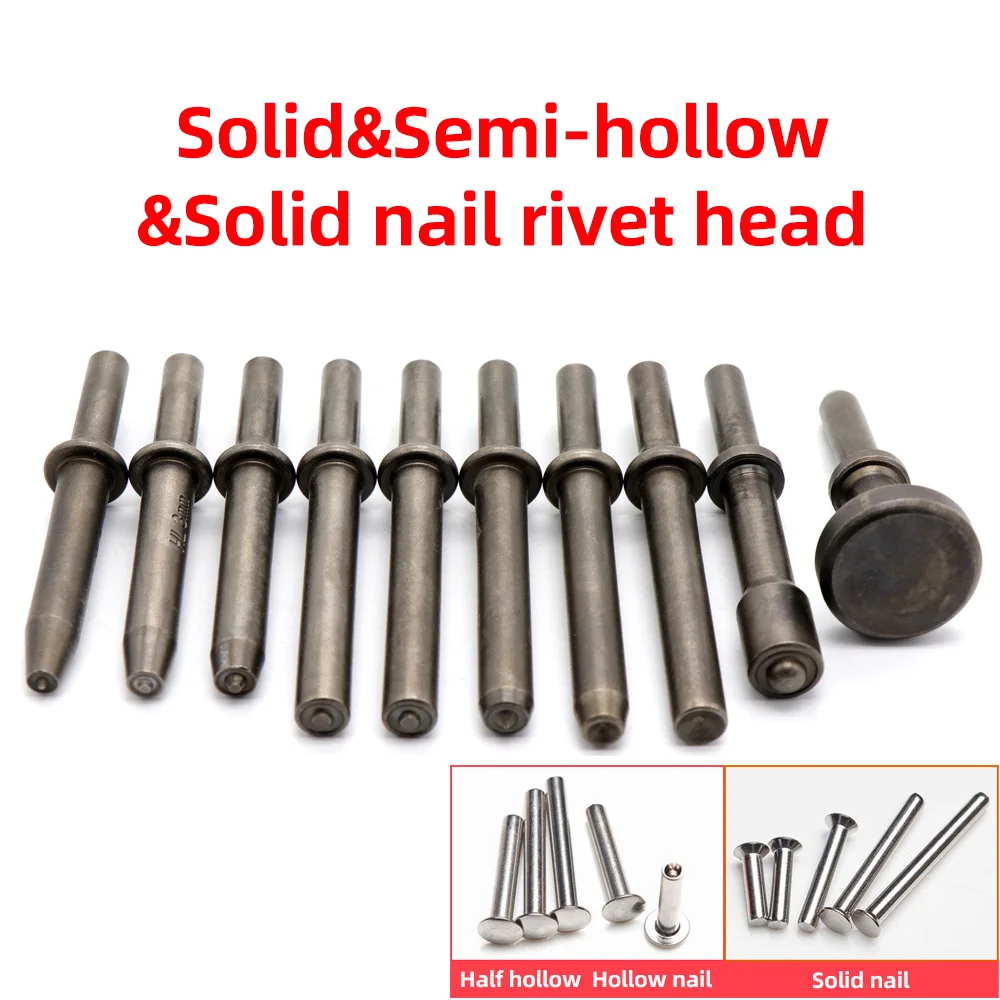 HIFESON 2/3/4/5/6/8MM Pneumatic Rivet Head Semi-Hollow Solid Rivet Head Pneumatic Hammer Traffic Advertising Sign Rivet Head