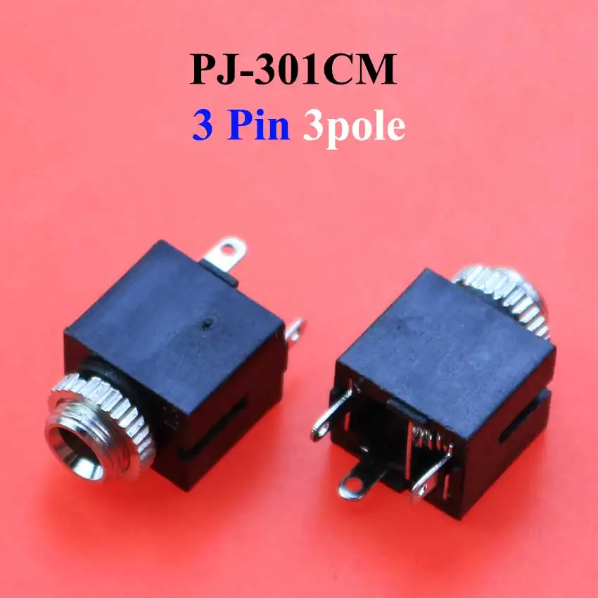 2PCS 3.5mm Headphone Jack Female Socket PJ-392 A 3640 399 341 342M 301 376 324 325 3 4 Pole 3.5 Stereo Video Audio Connector