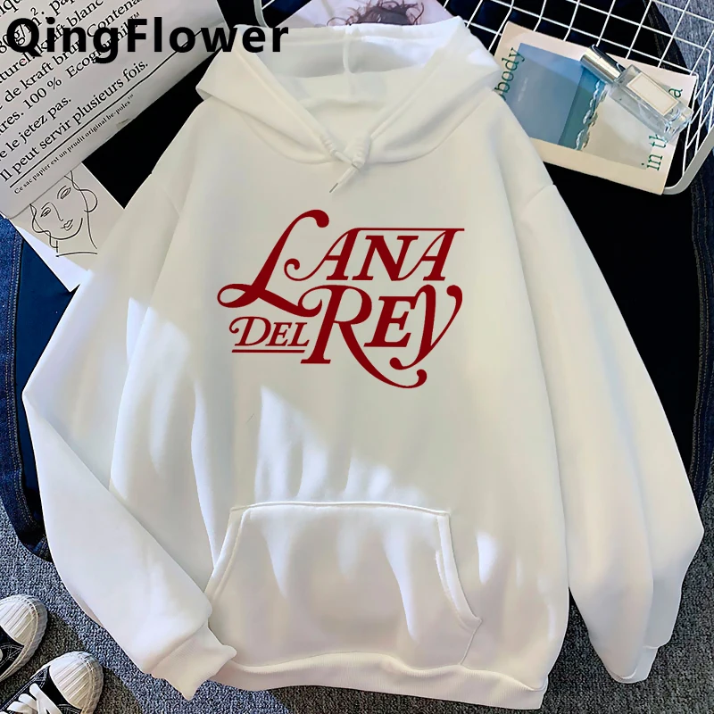 Lana Del Rey Aesthetic Grunge Funny Cartoon Hoodie Women Harajuku Streetwear Anime Sweatshirt Graphic Winter Casual Hoody Female