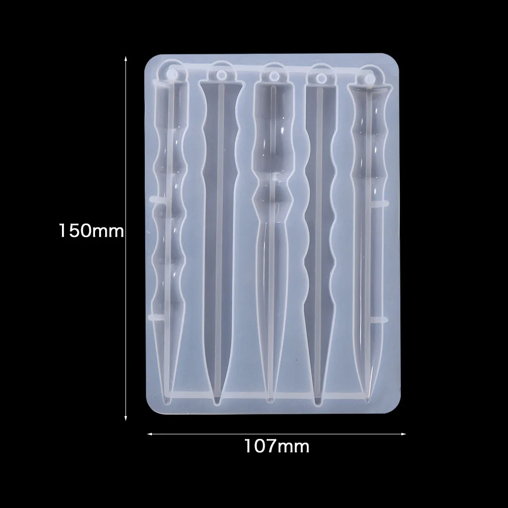 Self Defense Keychain Mold DIY Epoxy Silicone Resin Mold Pendant Keychain Self-defense Toy Craft For Resin Small Knife