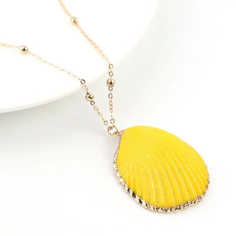 2021 Hot Bohemian Conch Shell Pendant Necklace for Women Fashion Ocean Sea Beach Necklaces Boho Shell Jewelry wholesale