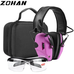 ZOHAN Shooting Headphones Soundproof Earmuffs Tactical Ear hearing Protection Noise Reduction Headset NRR 22db for hunting