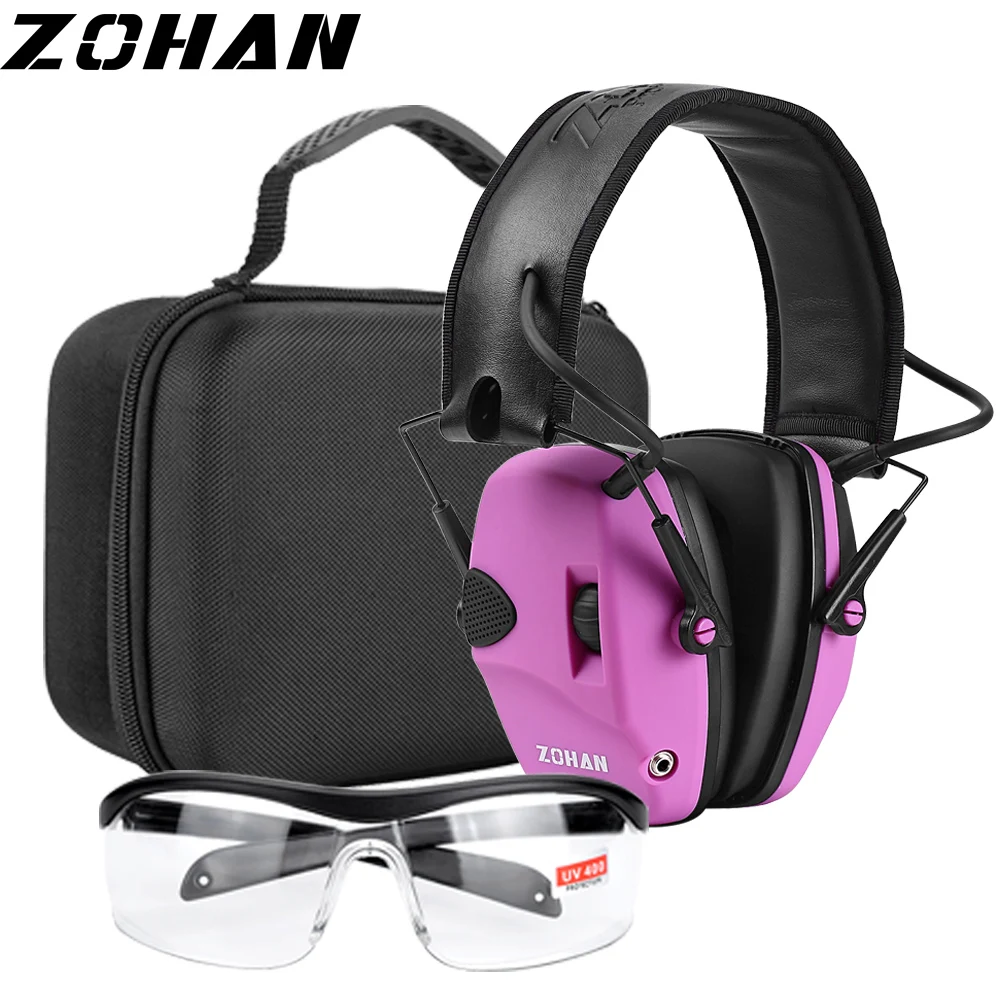 ZOHAN Shooting Headphones Soundproof Earmuffs Tactical Ear hearing Protection Noise Reduction Headset NRR 22db for hunting