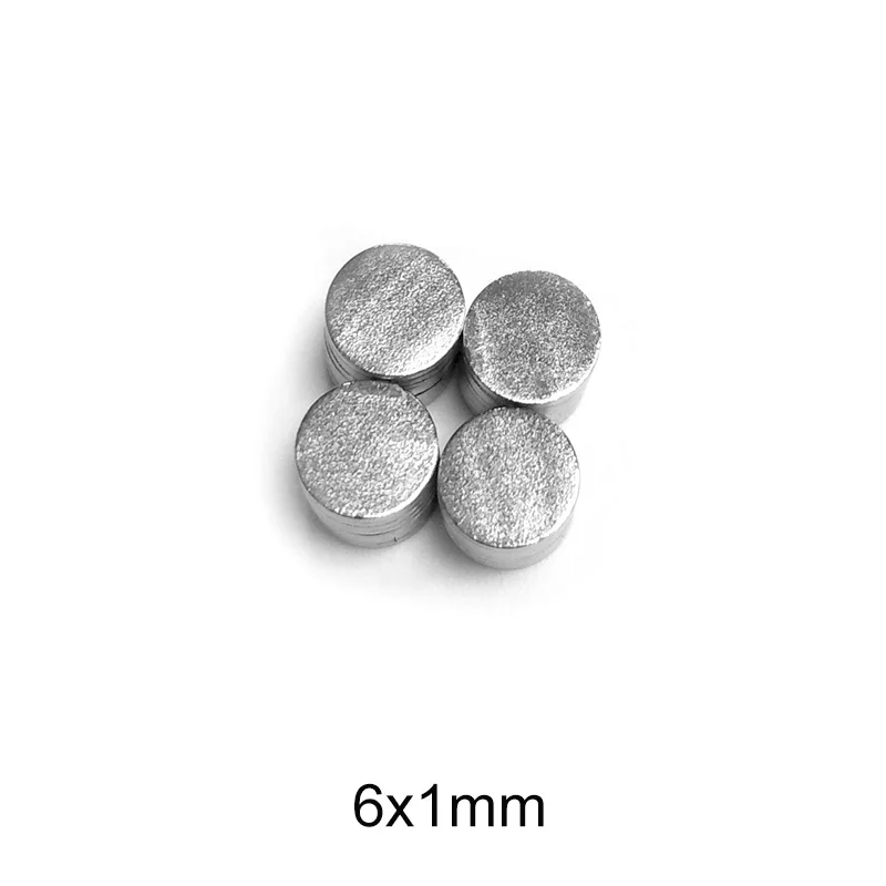 50~2000pcs 6x1 mm Neodymium Magnet Strong 6mm x 1mm Permanent Magnet Small Round 6x1mm Thin Powerful Magnetic Magnet 6*1 mm N35