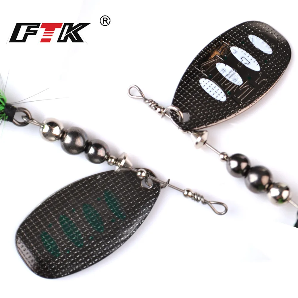 1PC Fishing Lure Spinner Bait Spoon Lures 8g 13g 19g 8colors Metal Bass Hard Bait With Feather Treble Hooks Wobblers Pike Tackle