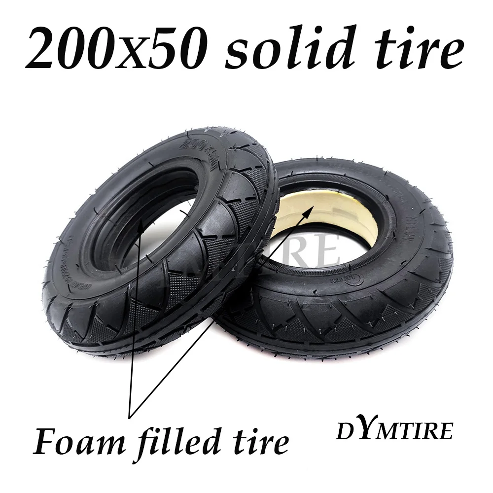 

8 Inch Solid Tire 200x50 Foam Filled Tyre for Small Dolphin Mini Electric Scooter Explosion Proof Non-Inflatable Parts