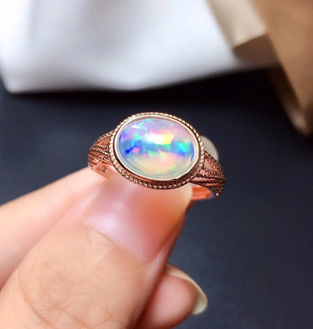 New women's products natural Australia opal simple beautiful birthday gift 925 Sterling Silver