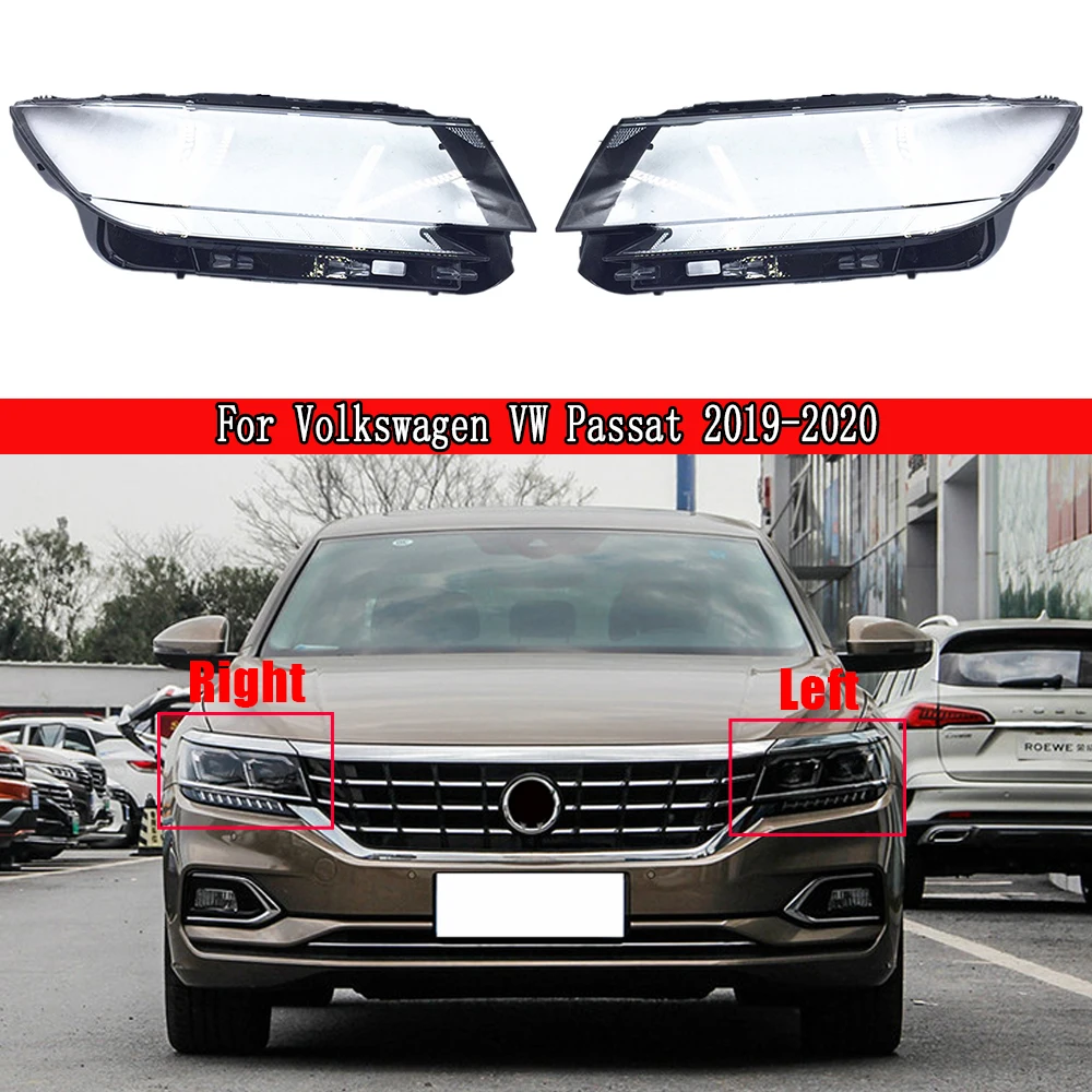 

Auto Car Headlight Lenses Replacement Left & Right Headlamp Protective Shell Cover For Volkswagen VW Passat 2019 2020