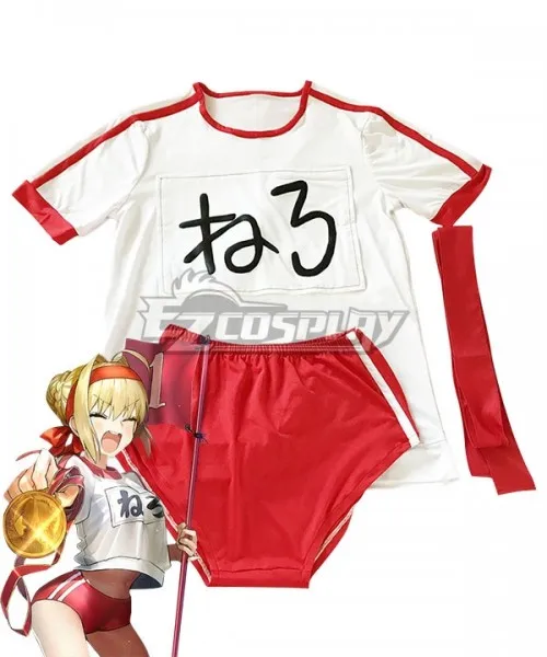 Fate Grand Order Fate EXTRA Saber Nero Claudius Caesar Augustus Germanicus Gym Suit Party Suit Cosplay Costume E001