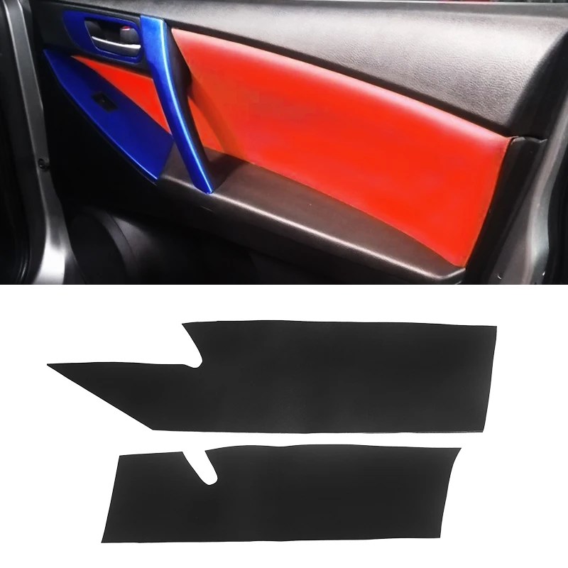 For Mazda 3 2011 2012 2013 4pcs Car Microfiber Leather Front & Back Door Panel Cover Protective Trim