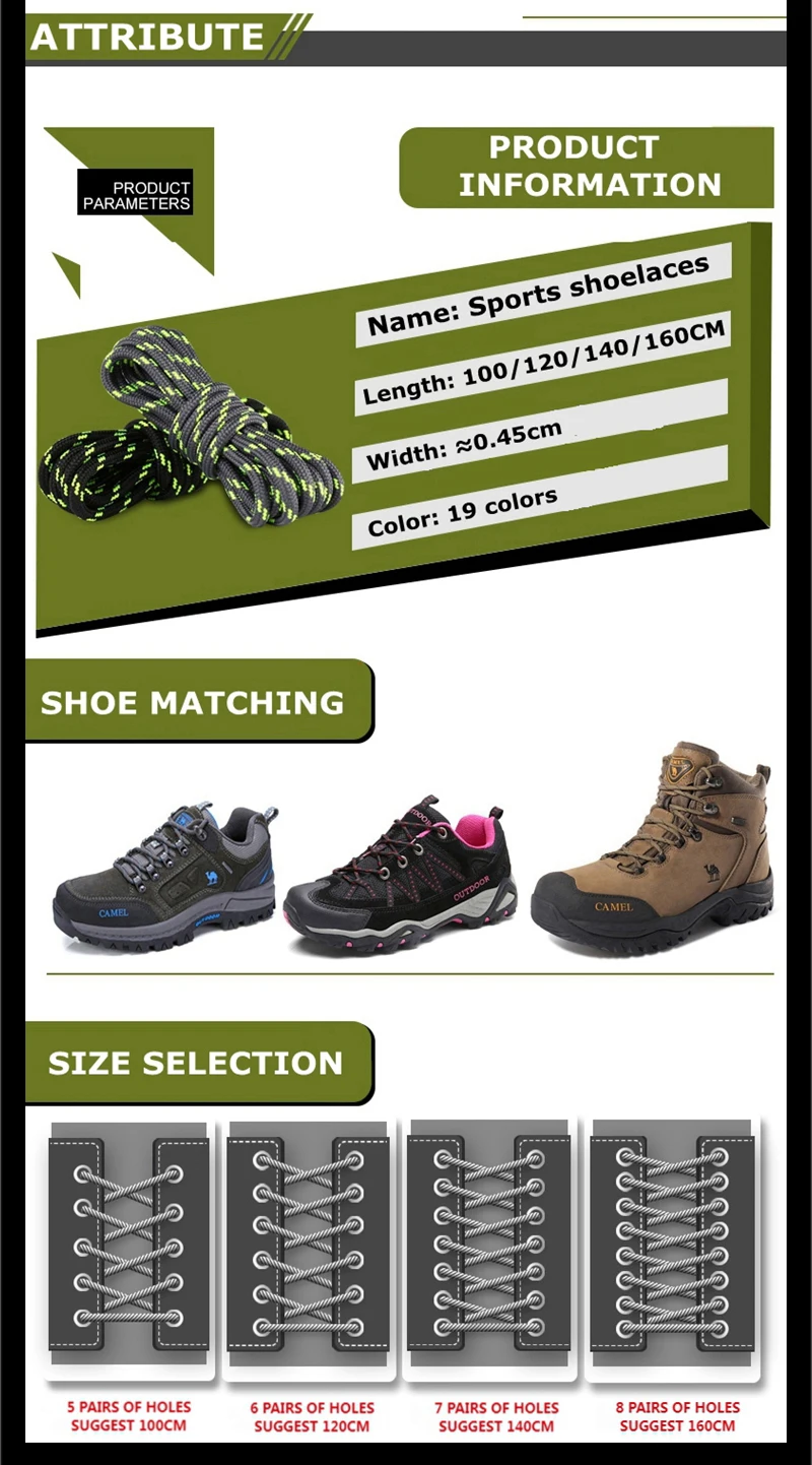 Outdoor-Wanderschnürsenkel, runde Schnürsenkel, hochdicht gewebt, feine Textur, für Martin-Stiefel, schwarz-weiße Schnürsenkel, Unisex, 1 Paar – Detail 4