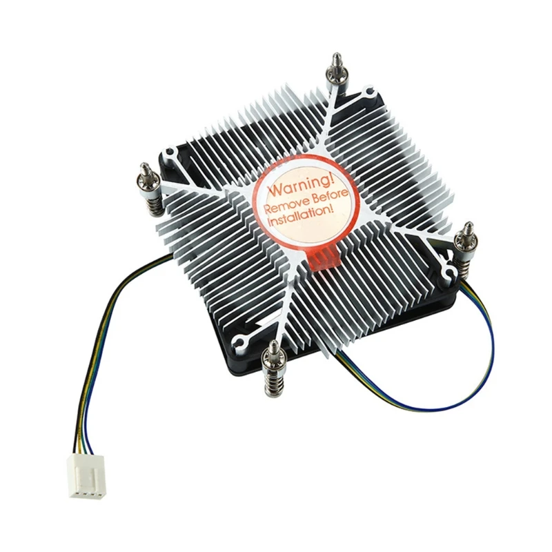 CPU Cooler Silent PWM Fan Radiator Cooling Fan 27mm Low Profile CPU Cooler for ITX A4  Slim Chassis  LGA115x