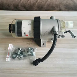 Fuel Water Separator with Heater 24v 195w FH236 FS19728 FS19624 PF7748 P550467 33651XE Diesel Fuel Filter Assembly Diesel Engine