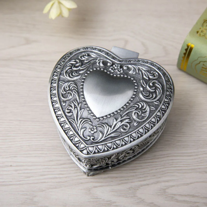 Creative Heart-Shaped Jewelry Box Ring Earrings Treasure Case Keepsake Box Organizer Mothers Day Gifts Mom Birthday Gifts