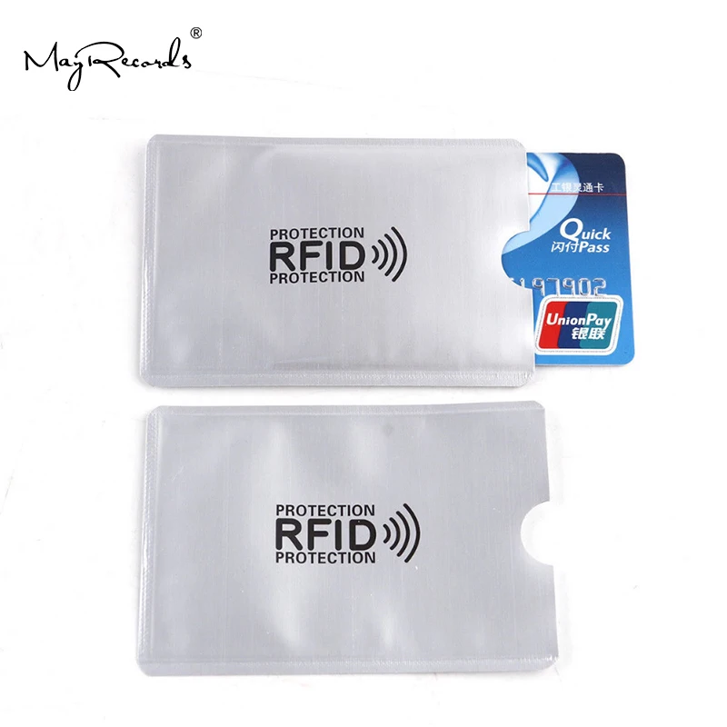 10pcs Anti-Scan Card Sleeve Credit RFID Card Protector Anti-magnetic Aluminum Foil Portable Bank Card Holder