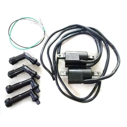 2pcs Motorcycle Ignition Coils with Spark Plug Caps For Honda CB350F CB400F CB500 CB550