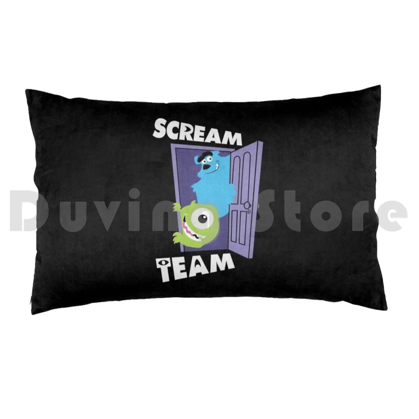 Scream Team Pillow Case DIY 50*70 Monsters Inc Mike And Sulley Patterns Quarantine Social Distancing Funny