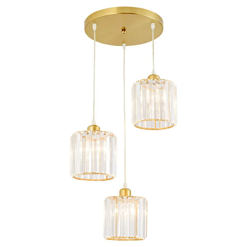 Modern Crystal LED Pendant Light Luxury Fixture Indoor Lamp Lamparas De Techo Surface Mounting Drop Lamp For Bedroom Dining Room