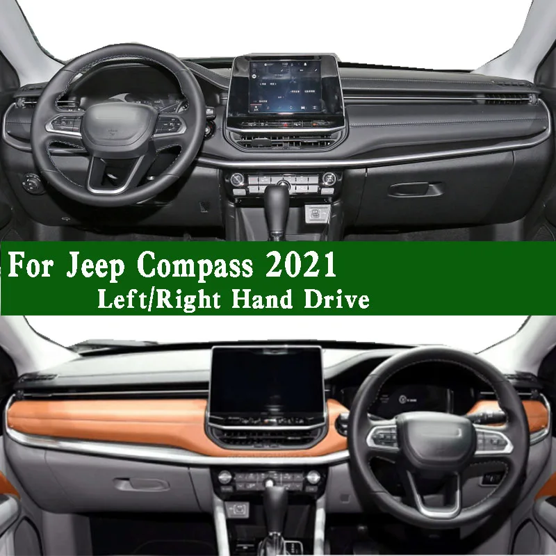 

For Jeep Compass 220t 2021 2022 Dashmat Dashboard Cover Instrument Panel Sunscreen Pad Dash Anti-Dirt Proof Ornaments