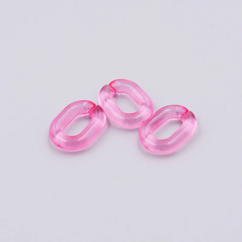 50 stücke Transparent Acryl Offene Ringe Perlen Link Kette Montiert Teil Perlen Anschlüsse für Diy Schmuck Machen Zubehör 20x14mm