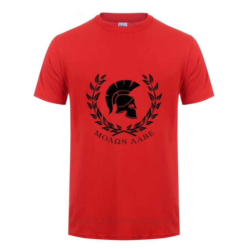 MOLON LABE Warrior Sparta Personaily T Shirt Men Clothing Streetwear Casual Plus Size Loose Short Sleeve O Neck Cotton T-shirt