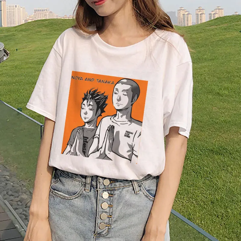 تي شيرت انمي ياباني ويا ويا Haikyuu تي شيرت نسائي صيفي تي شيرت كورو كارتوني تي شيرت كاراسونو Kawaii Fly عالي الجودة تي شيرت نسائي #5