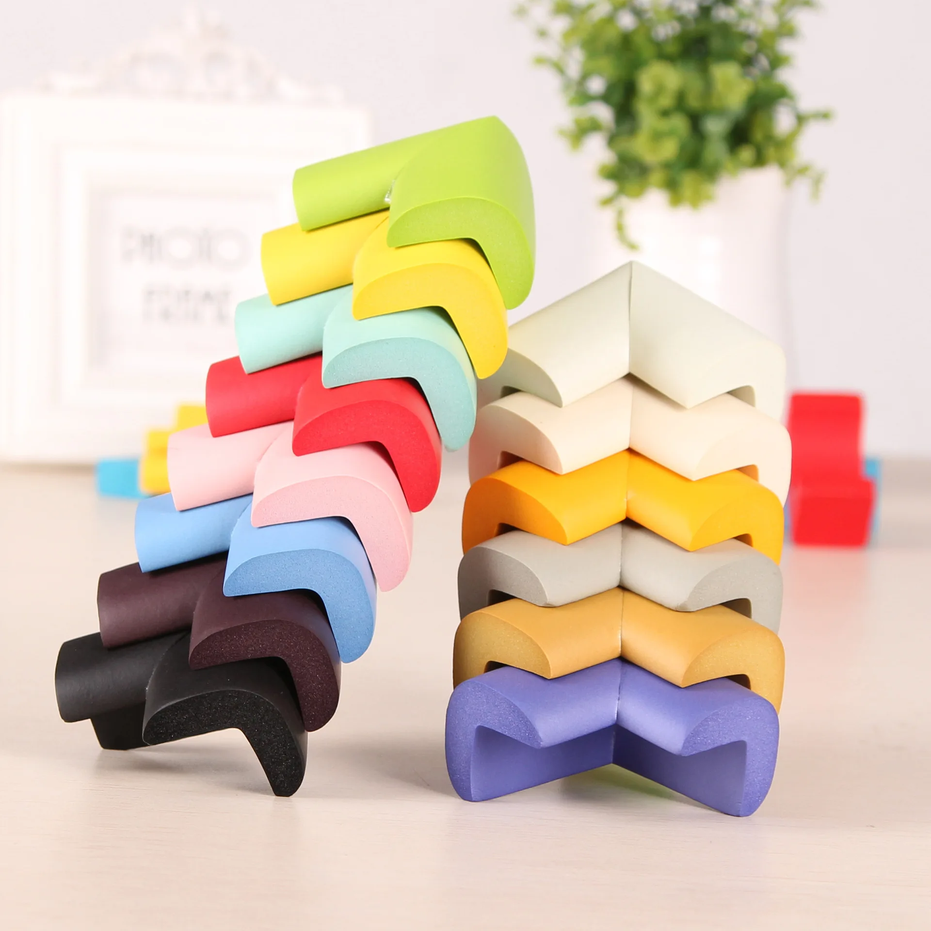 4PCs Colorful Baby Safety Protector Table Corner Desk Protection Children Anticollision Edge Thicken Soft Child Corner Guards