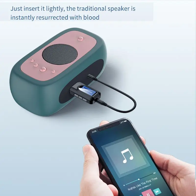 USB Bluetooth 5.0 Audio Transmitter Receiver LCD Display 3.5MM   for TV Car PC