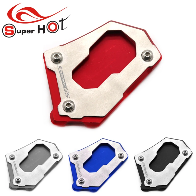 

For BMW R1200GS R1200 LC ADV Adventure R1250GS ADV Motorcycle Kickstand Side Kick Stand Pad Plate Base with E1200GS LOGO