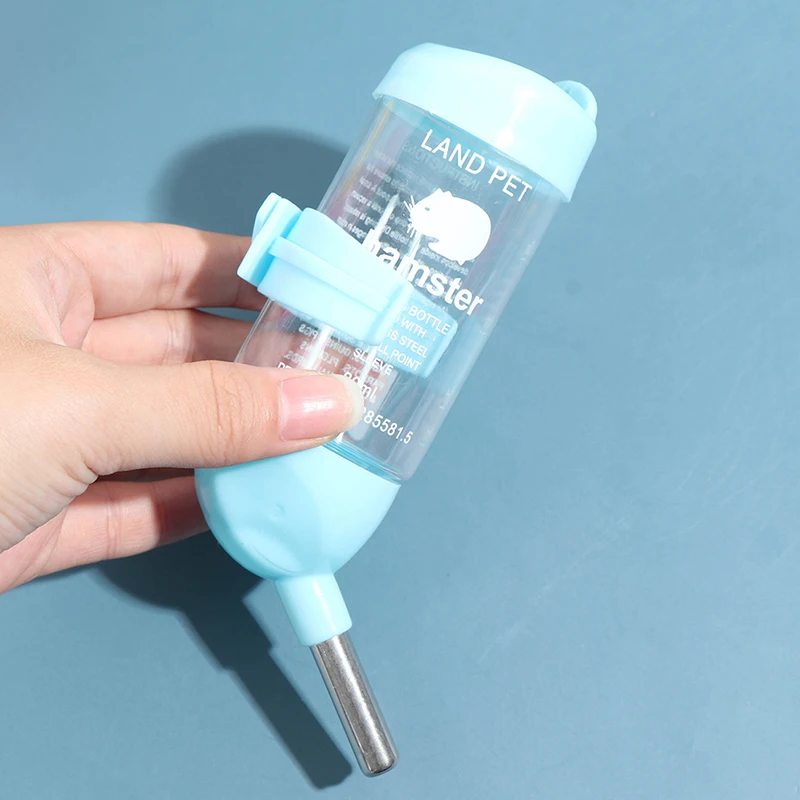 Botol Air Hamster Dasar Hidangan Makanan Botol Air Gantung Otomatis Opsional untuk Hamster Kerdil Kandang Hewan Kecil Tikus