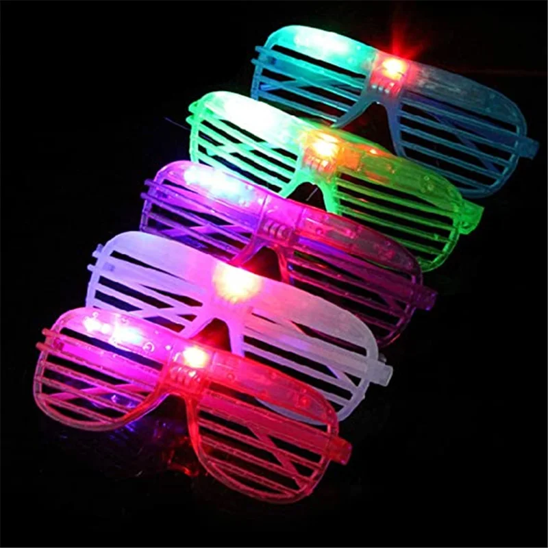 Shutter Neon Flashing Shades Glasses Toys Kids Children Glasses Mosaic Sunglasses Makeup Wedding Birthday Party Favors Gifts