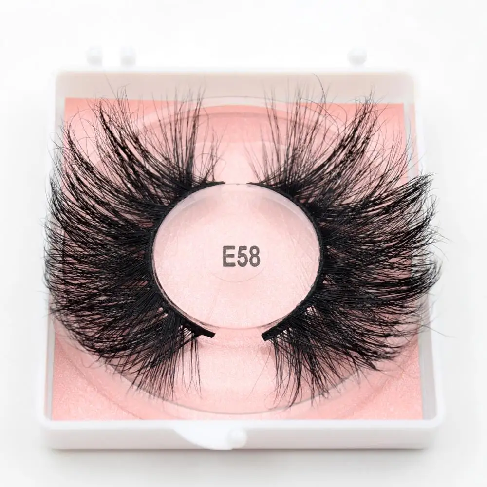 Visofree 5D Mink Eyelashes 25MM Long Lasting Mink Lashes Natural Dramatic Volume Eyelashes Extension Thick 3D False Eyelashes