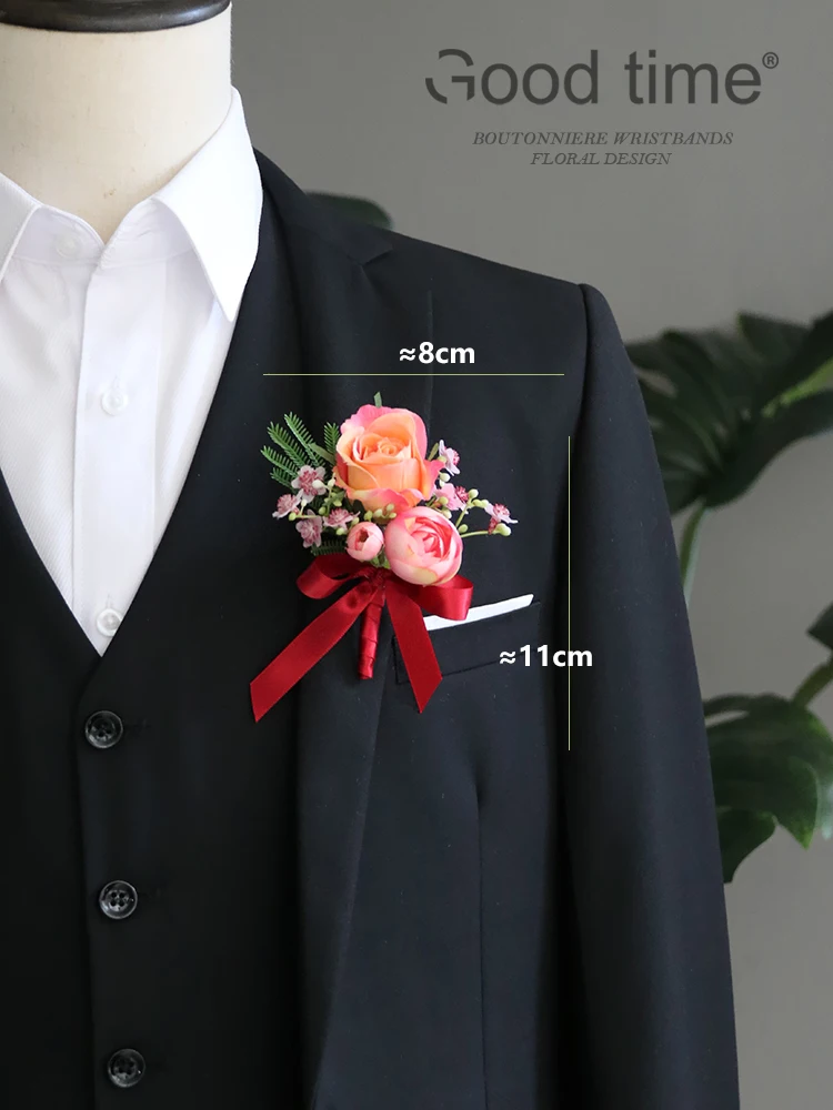 Bruiloft Planner Corsage Boutonniere Homme Huwelijk Bruids Pols Bruidsmeisje Bruidsjonkers Party Meeting Persoonlijke Decoraties Pioen