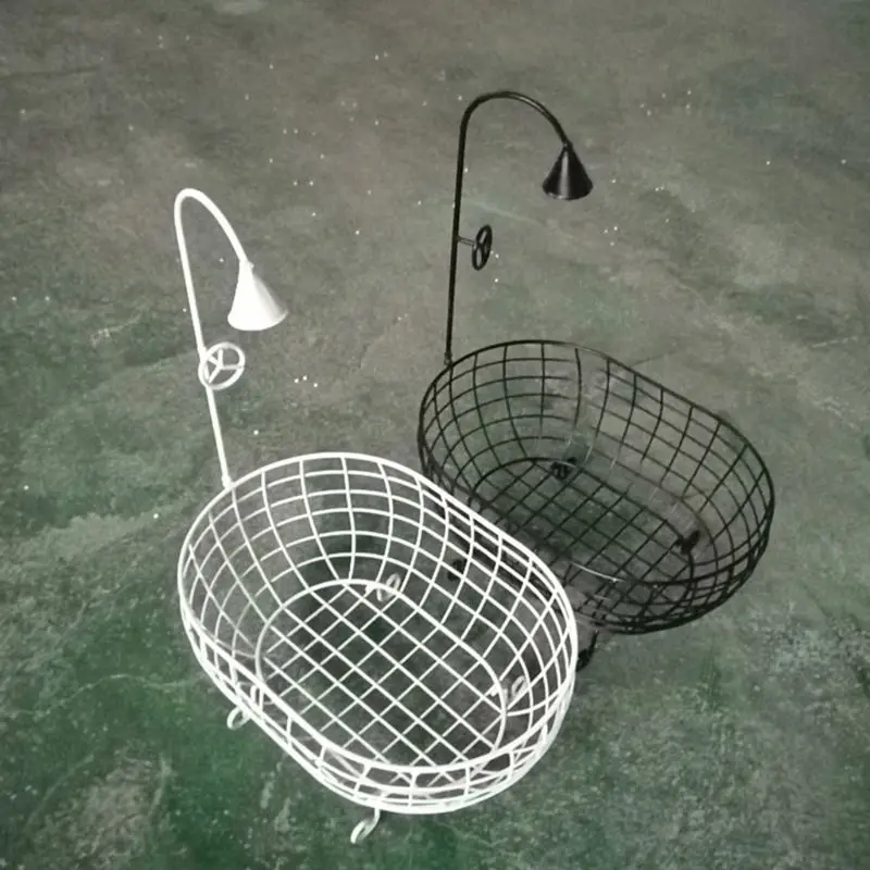 Iron Basket Shower Bathtub Novelty Posing Sofa Baby Photography Prop Accessories D0JC