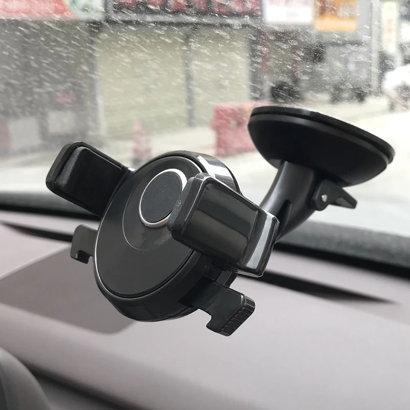 Car Phone Holder Bracket Mount Cup Holder Universal Car Window Mount Mobile Suction Windshield Phone Locking Car-Accessories