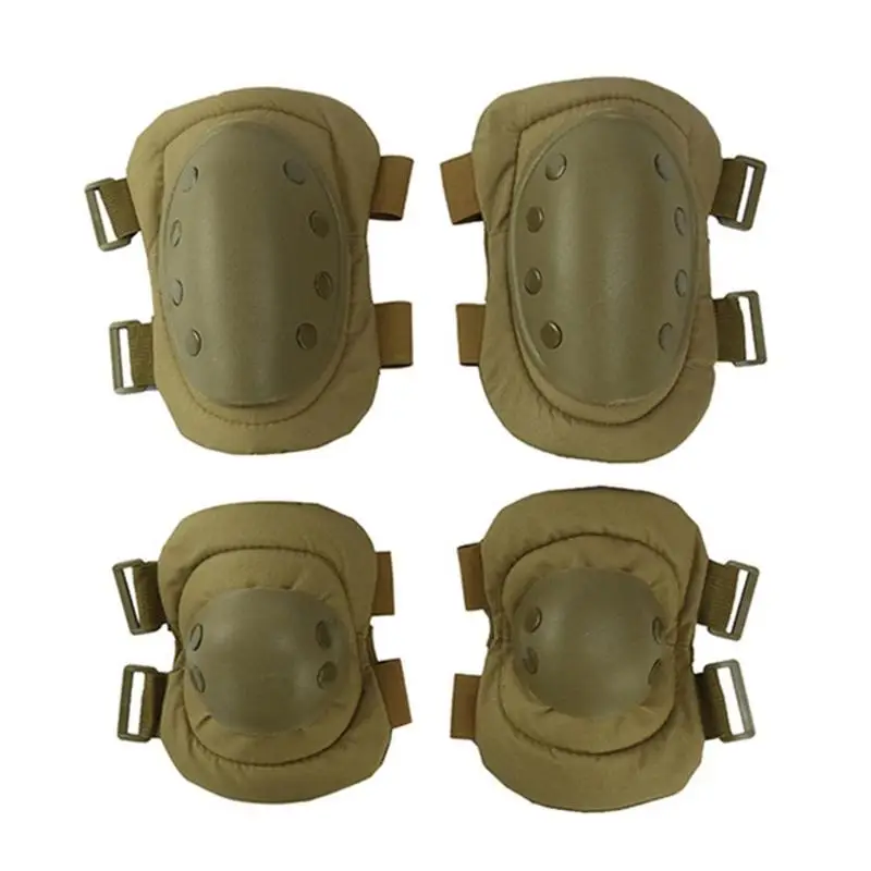 4pcs / lot Adult Tactical Protection Pad Professional Gear Set Military Sports Knee Protector Elbow & Knee Pads