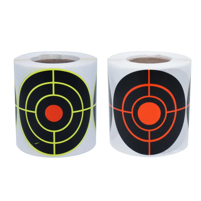 3 inch Shooting Splatter Target Stickers Roll Adhesive Reactive Targets Stickers Paper Targets for Archery Bow Hunting Shooting