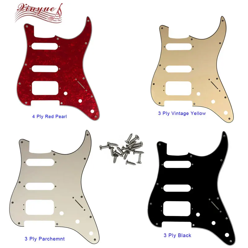 Xinyue Parts - For US 72' 11 Screw Hole Standard St De0luxe Humbucker Hss Strat Guitar Pickguard Multiple Colors Available