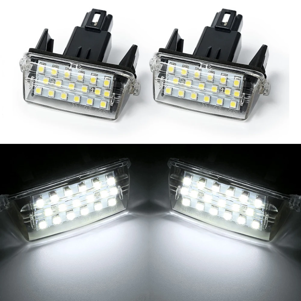 

Car LED number License Plate Lights Fit For Peugeot 206 306 307 308 406 407 Partner Citroen C3 C5 C4 Tag Lamp Canbus Error Free