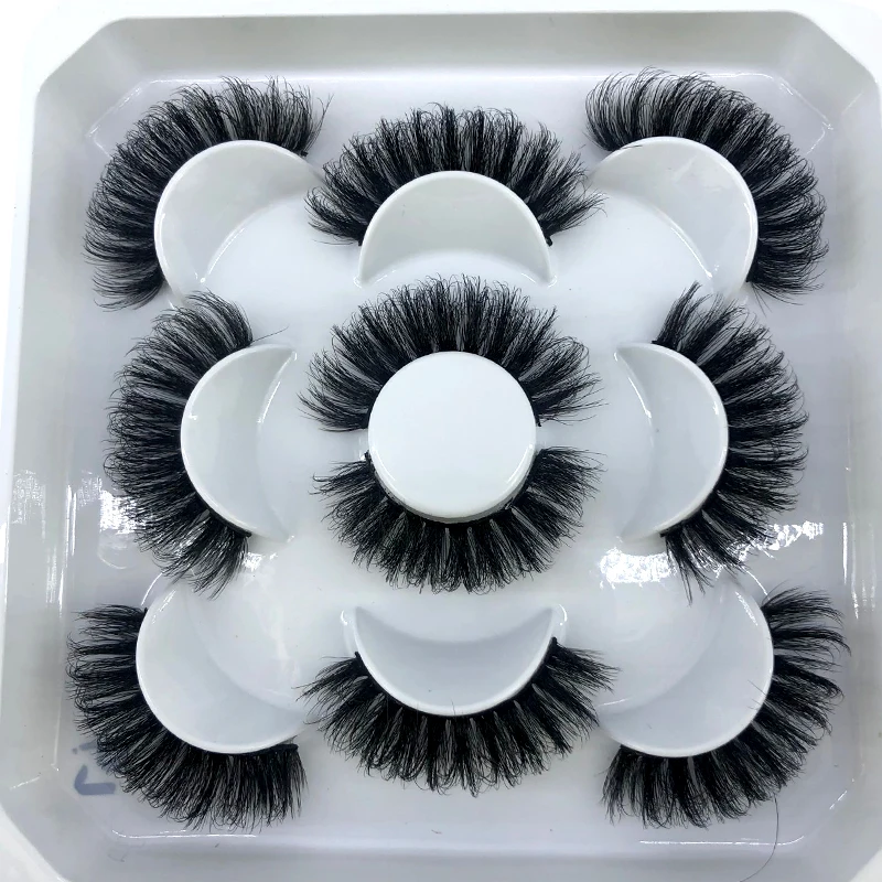 5 Paar flauschige Wimpern 8–25 mm 3D-Nerzwimpern lange dicke natürliche falsche Wimpern Großhandel Wimpern Anbieter Make-up Nerzwimpern – Detail 34