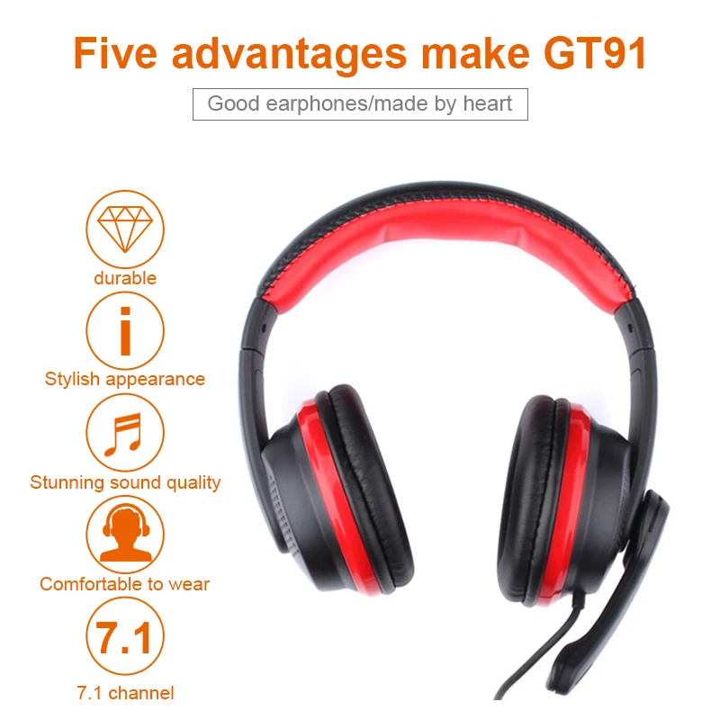 7.1 Stereo Computer Gamer Headphone with Microphone For PC Noise Cancelling Gaming Headset USB Jack Bass Cascos Music наушники