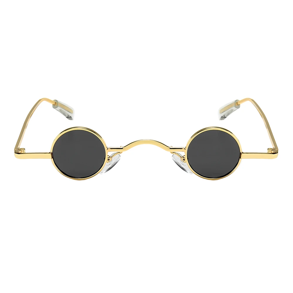 Retro Mini Sunglasses Round Men Metal Frame Gold Black Red Small Round Framed Sun Glasses For Women Eye Care Accessories