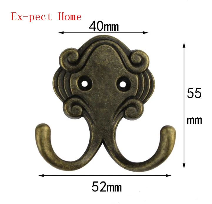 

1000pcs Vintage Wall Hook Antique Coat Hooks Zinc Alloy Door Wall Hangers for Hat Bag Bathroom Towel