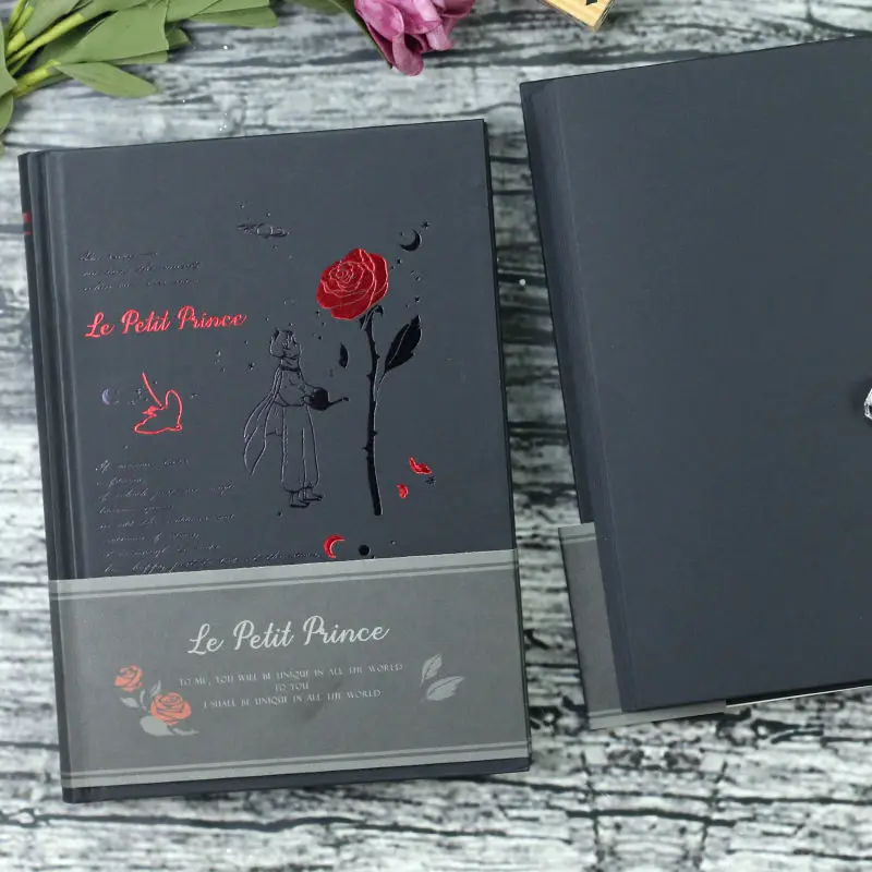 A5 The little prince black paper black paper inner page creative blank black card diary notebook DIY hand-painted hand book