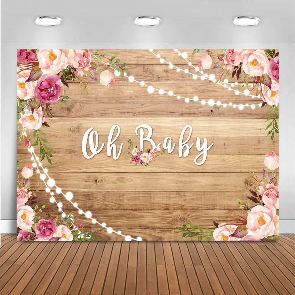 MOCSICKA أوه استحمام الطفل خلفية زهرة عباد الشمس ضوء الوليد صبي فتاة لوحة خشبية عيد ميلاد صورة خلفية ديكور الاستوديو